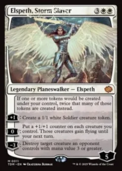 Elspeth, Storm Slayer (foil) - Tarkir: Dragonstorm Planeswalker Stamped