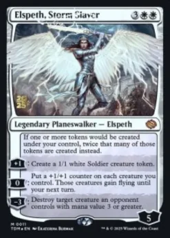 Elspeth, Storm Slayer (foil) - Tarkir: Dragonstorm Prerelease Promo's