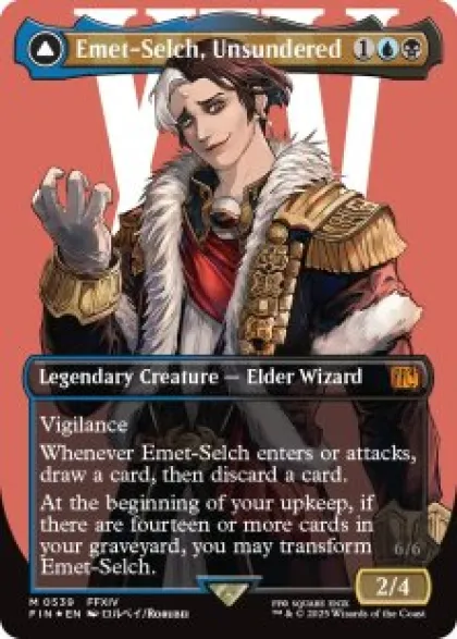 Emet-Selch, Unsundered (#539) (surge foil) (borderless) - Final Fantasy Varianten