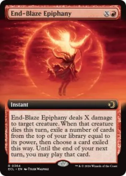 End-Blaze Epiphany (foil) (extended art) - Lorwyn Eclipsed Varianten