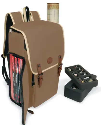 ENHANCE Dungeons and Dragons Stylish RPG Travel Backpack Designer Edition: Tan