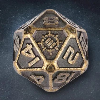 ENHANCE - Metal RPG Dice Set: Ancient Bronze (7 stuks)