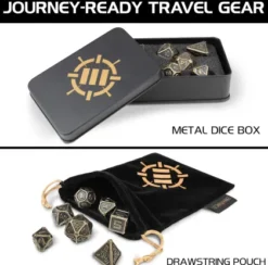 ENHANCE - Metal RPG Dice Set: Ancient Bronze (7 stuks)