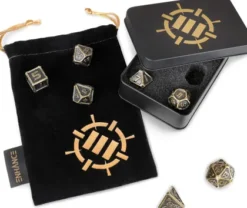 ENHANCE - Metal RPG Dice Set: Ancient Bronze (7 stuks)