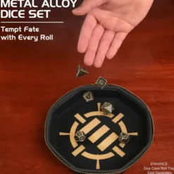 ENHANCE - Metal RPG Dice Set: Ancient Bronze (7 stuks)