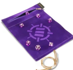ENHANCE Roll on a Scroll - Dice Rolling Mat & Acrylic Dice Set: Purple