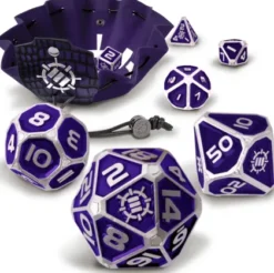 ENHANCE - RPG Metal Dice Set Collectors Edition: Purple (7-delig)