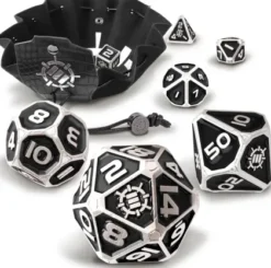ENHANCE - RPG Metal Dice Set Collector's Edition: Black (7-delig)