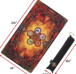 ENHANCE - Stitched Edge Playmat: Flames