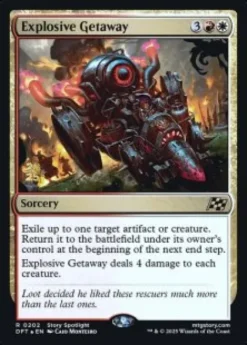 Explosive Getaway (foil) - Aetherdrift Prerelease Promo's
