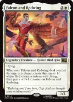 Falcon and Redwing (surge foil) - Marvel Super Heroes Commander