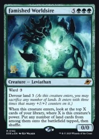 Famished Worldsire (foil) - Edge of Eternities prerelease Promo's