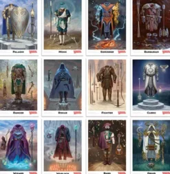 Fanattik Dungeons and Dragons - Class Cards and D20 Flip Coin