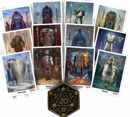 Fanattik Dungeons and Dragons - Class Cards and D20 Flip Coin