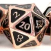 FanRoll - Dice Set: Antique Copper with Black Enamel (7 stuks)