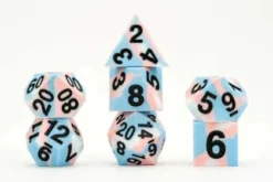 Fanroll - Dice Set Gaymers Pride: Transgender Flag (7-delig)