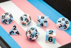 Fanroll - Dice Set Gaymers Pride: Transgender Flag (7-delig)