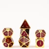 FanRoll - Dice Set: Gold with Purple Enamel (7-delig)