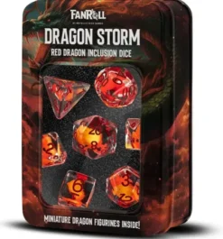 FanRoll Dragon Storm - Inclusion Dice Set: Red Dragon (7-delig)