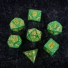 FanRoll Dragon Storm -Sharp Edge Silicone Dice Set: Green Dragon Scales (7-delig)