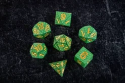 FanRoll Dragon Storm -Sharp Edge Silicone Dice Set: Green Dragon Scales (7-delig)