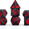 FanRoll Dragon Storm - Sharp Edge Silicone Dice Set: Black Dragon Scales (7-delig)