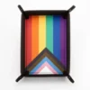 FanRoll - Folding Dice Tray: Pride Rainbow Flag