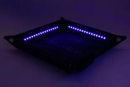 FanRoll - Shadowlight Folding Blacklight Dice Tray: Black