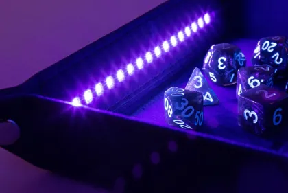 FanRoll - Shadowlight Folding Blacklight Dice Tray: Black