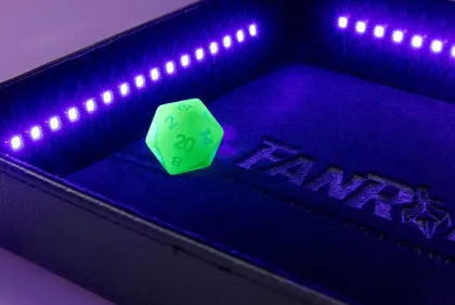 FanRoll - Shadowlight Folding Blacklight Dice Tray: Black