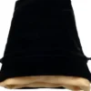 FanRoll - Small Velvet Dice Bag: Black with Gold Satin