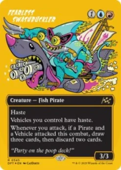 Fearless Swashbuckler (#545) (first-place foil) (borderless) - Aetherdrift First-Place Box Toppers