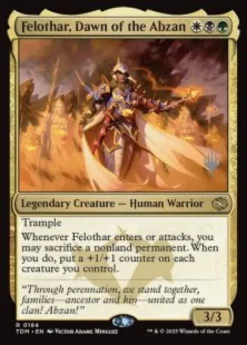 Felothar, Dawn of the Abzan (foil) - Tarkir: Dragonstorm Planeswalker Stamped