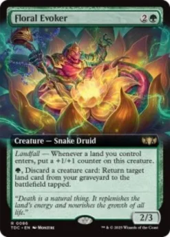 Floral Evoker (extended art) - Tarkir: Dragonstorm Commander Varianten