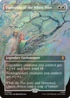 Flowering of the White Tree (#54) (surge foil) (borderless) - The Hobbit Eternal