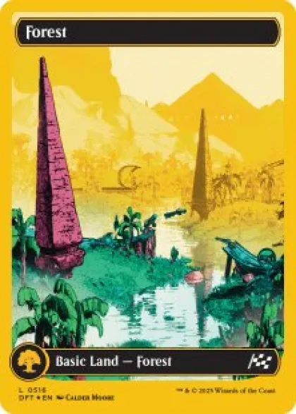 Forest (#516) (first-place foil) (full art) - Aetherdrift First-Place Box Toppers