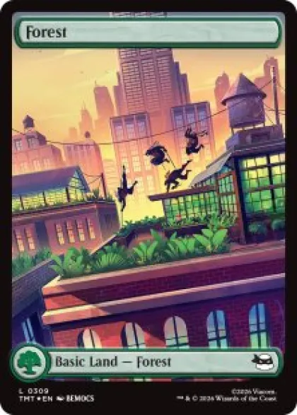 Forest (#309) (surge foil) (full art) - Teenage Mutant Ninja Turtles