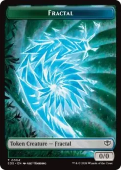 Fractal Token (#4) (foil) (0/0) - Secrets of Strixhaven