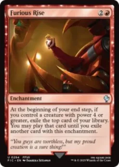 Furious Rise (surge foil) - Final Fantasy Commander