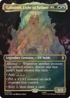 Galadriel, Light of Valinor (#72) (surge foil) (borderless) - The Hobbit Eternal