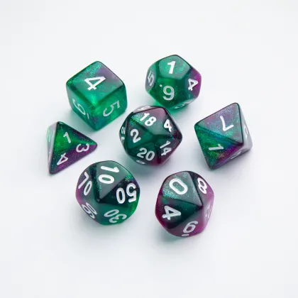 Gamegenic - Galaxy Series RPG Dice Set: Aurora (7 stuks)