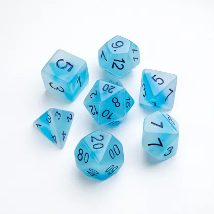 Gamegenic - Glow Series RPG Dice Set: Icy Crumbs (7 stuks)