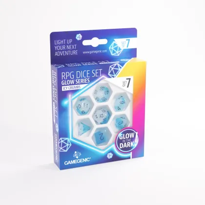 Gamegenic - Glow Series RPG Dice Set: Icy Crumbs (7 stuks)