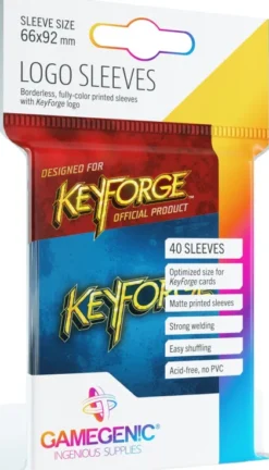 Gamegenic KeyForge Logo Sleeves: Blue (40 stuks)