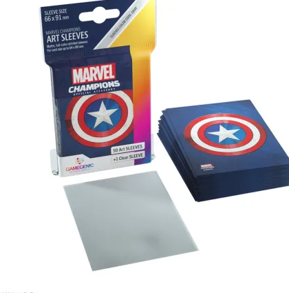 Gamegenic Marvel Champions Art Sleeves - Captain America (50 stuks)