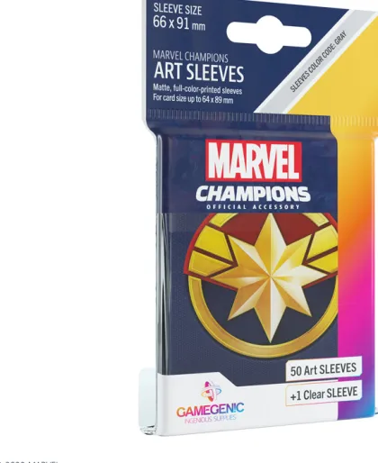 Gamegenic Marvel Champions Art Sleeves - Captain Marvel (50 stuks)