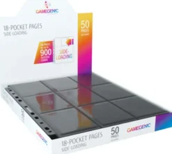 Gamegenic 18-Pocket Sideloading Pages Black (50 stuks)