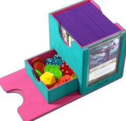 Gamegenic - Sidekick Pro 100+ XL Convertible Deckbox: Teal/Pink