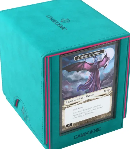Gamegenic - Sidekick Pro 100+ XL Convertible Deckbox: Teal/Pink