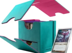 Gamegenic - Sidekick Pro 100+ XL Convertible Deckbox: Teal/Pink